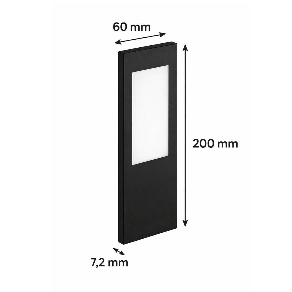 Slim Under-Cabinet Rectangle 3 Pack Kit with Driver | LED 3.5W | IP20 | 4000K Neutral White | Black