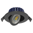 SPEY | Quad - Colour CCT | LED Tilt Adjustable Fire Rated Downlight | Dimmable 7W 750lm | IP65 | Matt Black - LightHub Direct