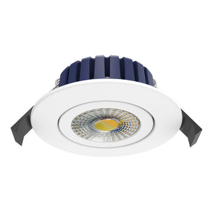 SPEY | Quad-Colour CCT | LED Tilt Adjustable Fire Rated Downlight | Dimmable 7W 750lm | IP65 | White