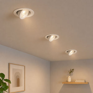 SPEY | Quad-Colour CCT | LED Tilt Adjustable Fire Rated Downlight | Dimmable 5W 580lm | IP65 | White