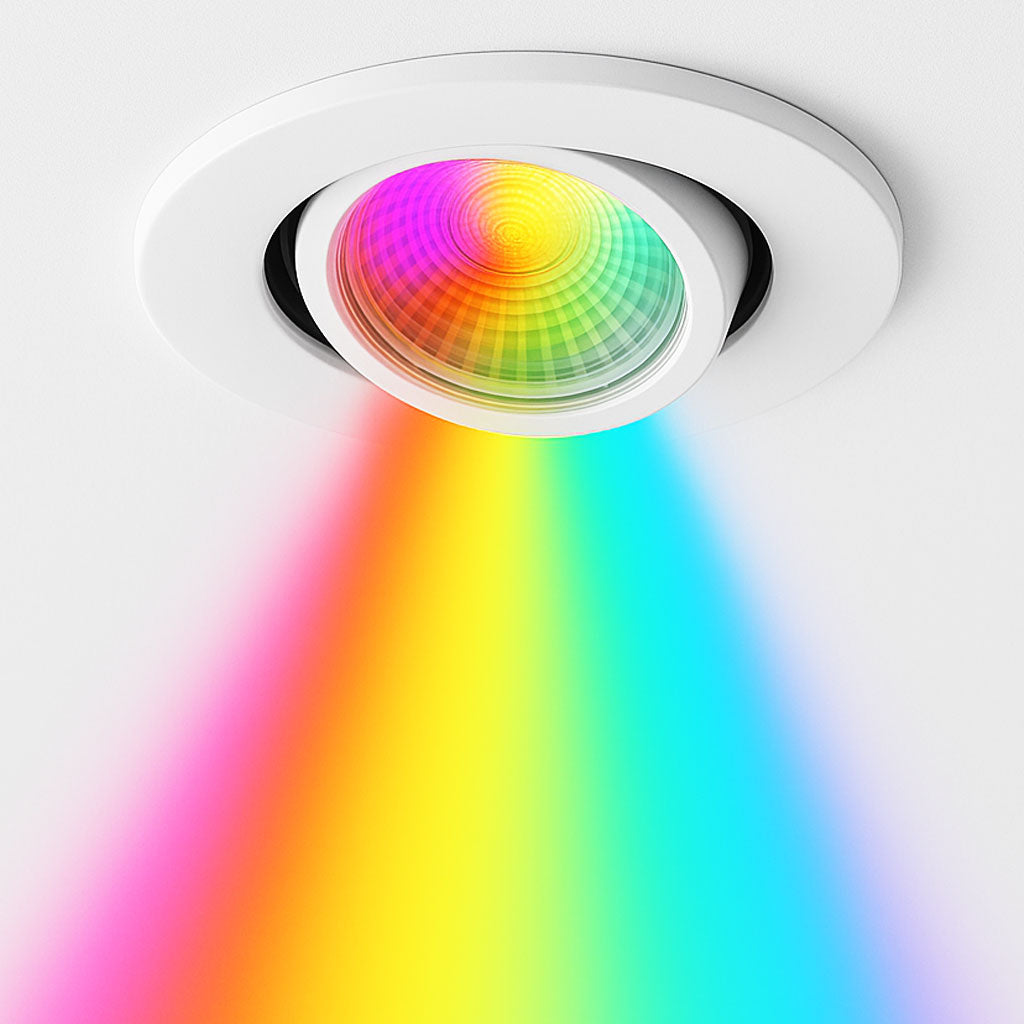 Tilt Smart WiFi RGB+CCT Fire Rated Adjustable Downlight | Alexa & Google | GU10 IP20 | Matt White
