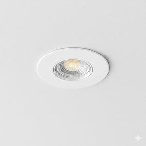 White Fixed Fire Rated GU10 Open Back Downlight | Pressed Steel | IP20 | 30-90 Min Rated