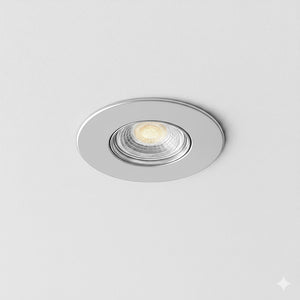 Chrome Fixed Recessed Fire Rated Die-Cast Aluminium Downlight Fitting | GU10 | IP20