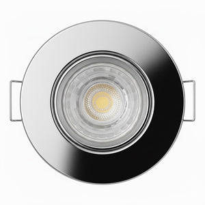 Chrome Fixed Recessed Fire Rated Die-Cast Aluminium Downlight Fitting | GU10 | IP20
