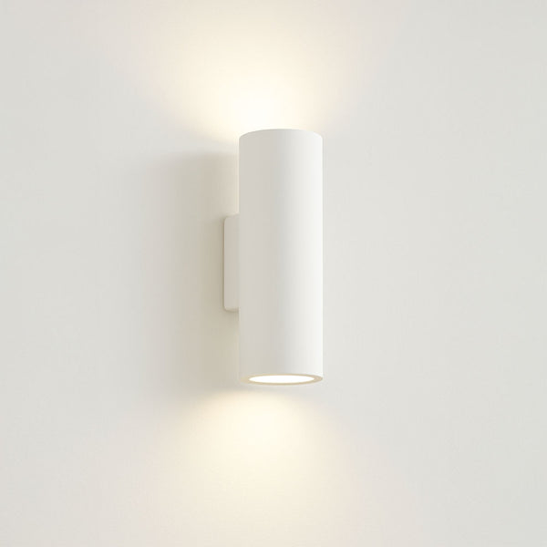 BURY Cylinder Paintable Plaster Wall Uplighter Light | GU10 LED Dimmable | Up Down Light Effect