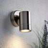 KEW Fixed Stainless Steel Down Outdoor Garden Porch Wall Light | GU10 | IP44 | 4000K Cool White