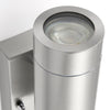 KEW Up / Down Outdoor Photocell Dusk Dawn Porch Wall Light IP44 GU10 Stainless Steel - 4000K Cool White