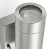 KEW Up / Down Outdoor Photocell Dusk Dawn Porch Wall Light IP44 GU10 Stainless Steel - 6500K Daylight White