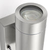 KEW Up / Down Outdoor Photocell Dusk Dawn Porch Wall Light IP44 GU10 Stainless Steel - 3000K Warm White