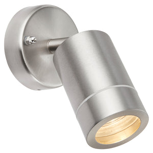 KEW Adjustable Stainless Steel Down Outdoor Garden Porch Wall Light | GU10 | IP44