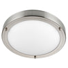 Slim Round Bathroom Bulkhead Ceiling Light Fitting | 40W E27 | IP44 | Brushed Chrome