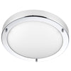 Slim Round Bathroom Bulkhead Ceiling Light Fitting | 40W E27 | IP44 | Polished Chrome