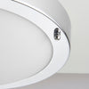 Slim Round Bathroom Bulkhead Ceiling Light Fitting | 40W E27 | IP44 | Polished Chrome