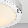 Slim Round Bathroom Bulkhead Ceiling Light Fitting | E27 LED | IP44 | Polished Chrome | 2700K Warm White