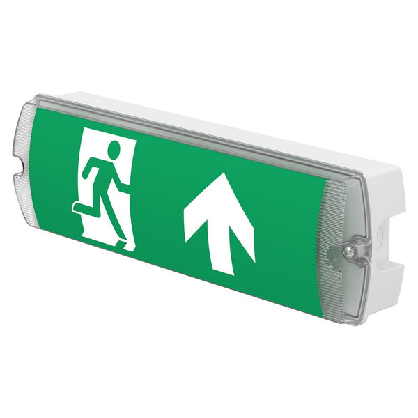 APEX-4 Rectangle Fire Exit Bulkhead Light Fitting | LED 3.5W 254lm | 4000K Neutral White | IP65 | 3hr Emergency Function