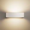 MILLBANK Rectangle Paintable Wall Plaster Uplighter Fitting | E14 (SES) | Up Down Light Effect