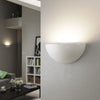 POPLAR Half Moon Paintable Plaster Uplighter Fitting | E14 (SES) | Up Light Effect | LED 2700K Warm White