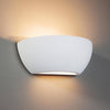 CARTER LED Half Moon Paintable Plaster Wall Uplighter Light | E14 SES | Up Down Light Effect | 2700K Warm White Dimmable