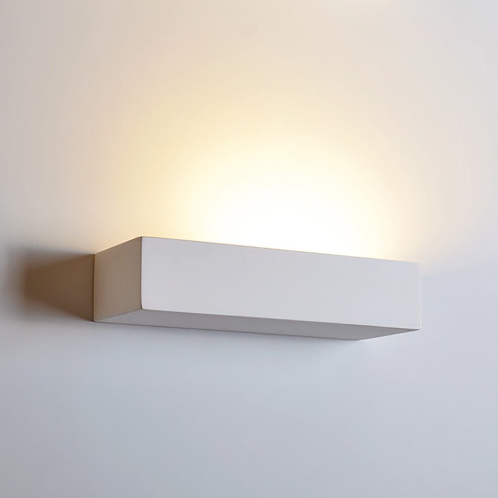 Rectangle E14 Paintable Up Wall Plaster Uplighter Light Fitting rectangle-e14-paintable-up-wall-plaster-uplighter-light-fitting