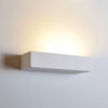 LAMBERT Rectangle Paintable Wall Plaster Uplighter Fitting | E14 (SES) | Up Light Effect | 2700K Warm White Dimmable