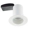 Plaster-in Fire Rated Trimless Round Downlight | GU10 | White