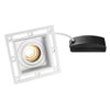 LED Plaster-in Trimless Square Downlight | Adjustable | GU10 | White | 3000K Warm White