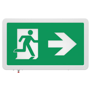 MAGNA Over Door Fire Exit Box Running Man Light | LED 4W 200lm | 6000K Daylight White | IP20 | 3hr Emergency Function | Right Arrow