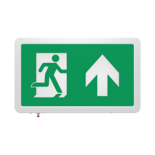 Over Door Fire Exit Box Running Man Light | LED 4W 200lm | 6000K Daylight White | IP20 | 3hr Emergency Function | Left Arrow
