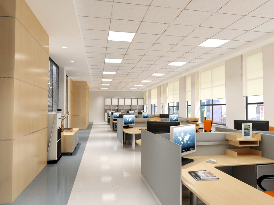 VOLO | 600x600mm Recessed Panel Light| 3hr Emergency Function | CCT Switchable | Dimmable | LED 30W 3600lm | For Suspended Modular Ceiling Tile | 6 Pack - LightHub Direct