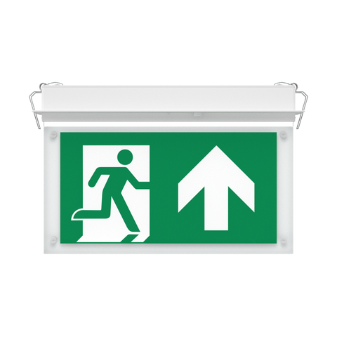 EDGE Recessed Ceiling Exit Running Man Sign Light | LED 3W 200lm | 6000K Daylight White | IP20 | 3hr Emergency Function