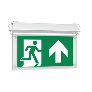 EDGE Recessed Ceiling Exit Running Man Sign Light | LED 3W 200lm | 6000K Daylight White | IP20 | 3hr Emergency Function