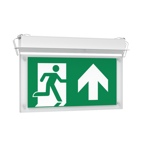 EDGE Recessed Ceiling Exit Running Man Sign Light | LED 3W 200lm | 6000K Daylight White | IP20 | 3hr Emergency Function