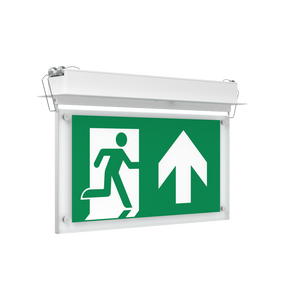 EDGE Recessed Ceiling Exit Running Man Sign Light | LED 3W 200lm | 6000K Daylight White | IP20 | 3hr Emergency Function