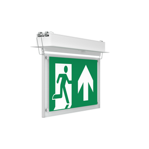 EDGE Recessed Ceiling Exit Running Man Sign Light | LED 3W 200lm | 6000K Daylight White | IP20 | 3hr Emergency Function