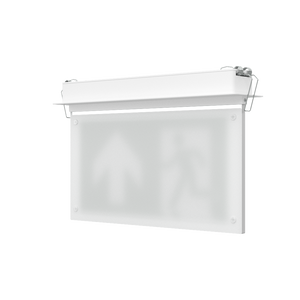 EDGE Recessed Ceiling Exit Running Man Sign Light | LED 3W 200lm | 6000K Daylight White | IP20 | 3hr Emergency Function