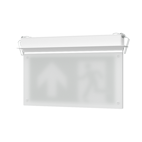 EDGE Recessed Ceiling Exit Running Man Sign Light | LED 3W 200lm | 6000K Daylight White | IP20 | 3hr Emergency Function
