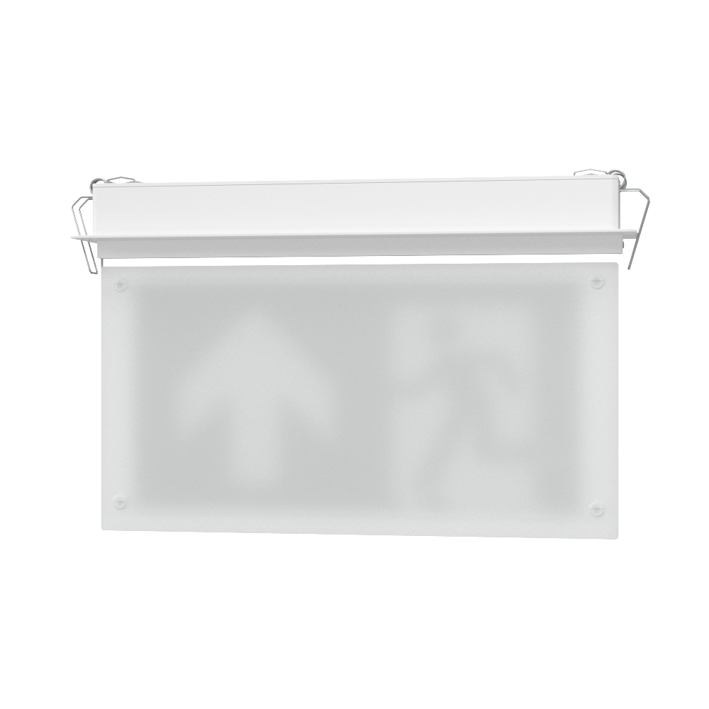 EDGE Recessed Ceiling Exit Running Man Sign Light | LED 3W 200lm | 6000K Daylight White | IP20 | 3hr Emergency Function