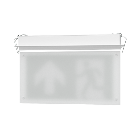 EDGE Recessed Ceiling Exit Running Man Sign Light | LED 3W 200lm | 6000K Daylight White | IP20 | 3hr Emergency Function