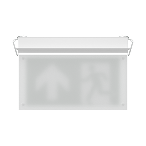 EDGE Recessed Ceiling Exit Running Man Sign Light | LED 3W 200lm | 6000K Daylight White | IP20 | 3hr Emergency Function