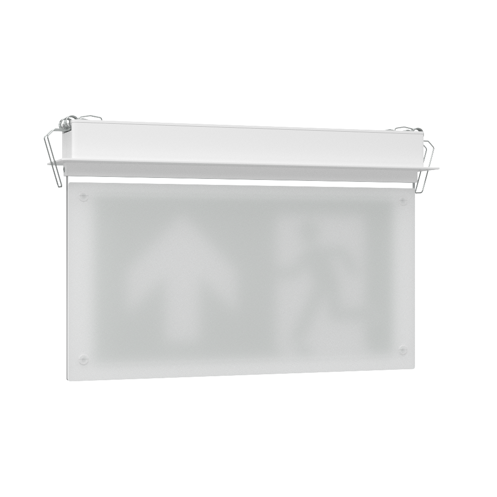 EDGE Recessed Ceiling Exit Running Man Sign Light | LED 3W 200lm | 6000K Daylight White | IP20 | 3hr Emergency Function