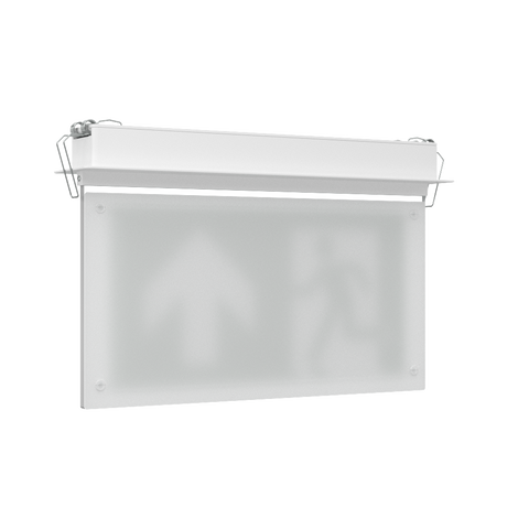 EDGE Recessed Ceiling Exit Running Man Sign Light | LED 3W 200lm | 6000K Daylight White | IP20 | 3hr Emergency Function