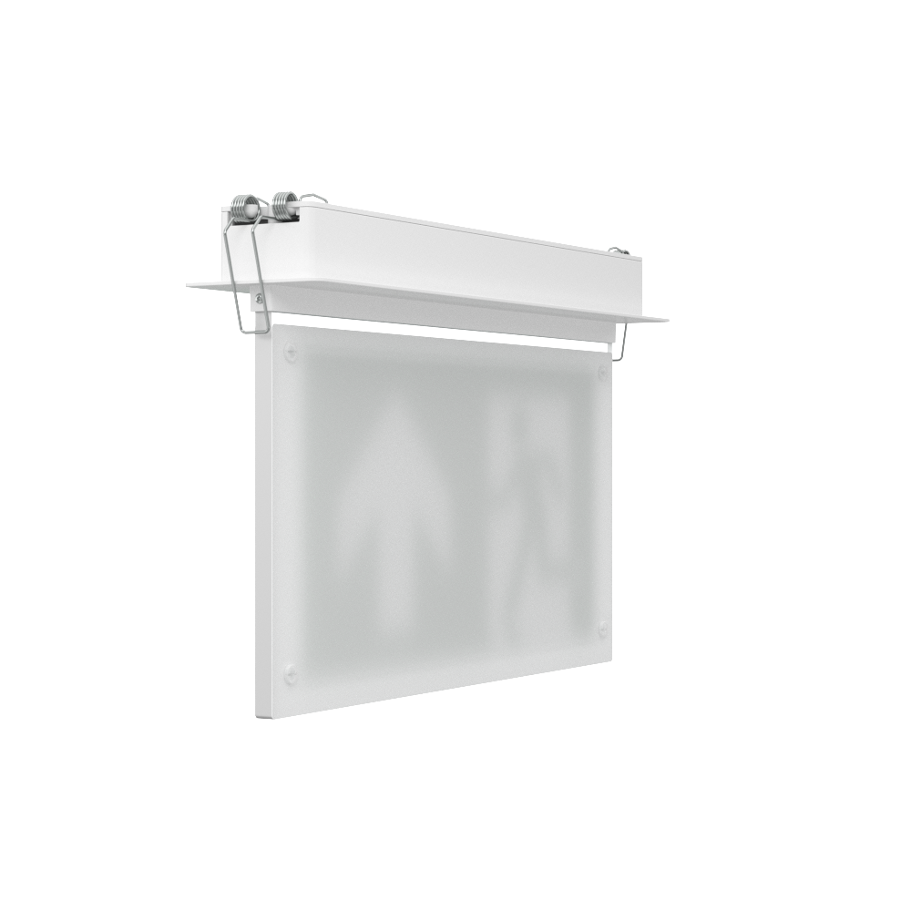 EDGE Recessed Ceiling Exit Running Man Sign Light | LED 3W 200lm | 6000K Daylight White | IP20 | 3hr Emergency Function