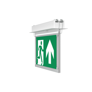 EDGE Recessed Ceiling Exit Running Man Sign Light | LED 3W 200lm | 6000K Daylight White | IP20 | 3hr Emergency Function