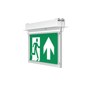 EDGE Recessed Ceiling Exit Running Man Sign Light | LED 3W 200lm | 6000K Daylight White | IP20 | 3hr Emergency Function