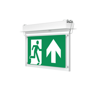 EDGE Recessed Ceiling Exit Running Man Sign Light | LED 3W 200lm | 6000K Daylight White | IP20 | 3hr Emergency Function
