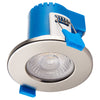 TRIO Fire Rated Dimmable Downlight Fitting | LED 5W 500lm | CCT Tri-Colour | IP65 | Brushed Chrome