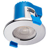 TRIO Fire Rated Dimmable Downlight Fitting | LED 5W 500lm | CCT Tri-Colour | IP65 | Polished Chrome