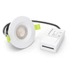 STRATA ECO | 3000K Warm LED | Fire Rated Downlight | Dimmable 6W 600lm | Single Colour Fixed Front | IP65 | White