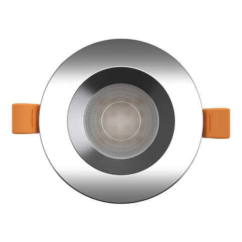 STRATA ONE | Tri-Colour CCT | LED Fire Rated Downlight | Dimmable 6W 600lm | IP65 | Polished Chrome