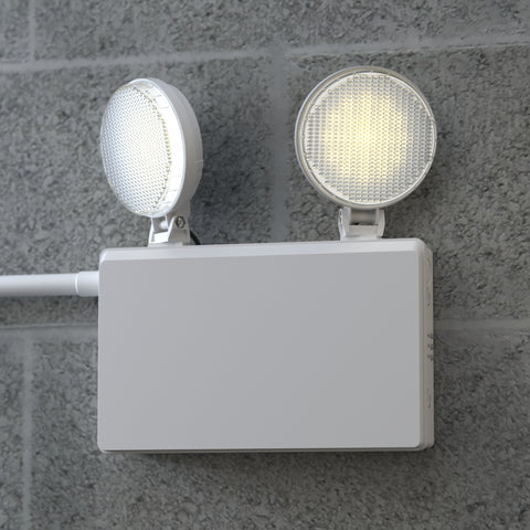 TWIN SPOT Self-Test Wall Light | LED 4W 405LM | 6500K Daylight | IP20 | Non-Maintained | 3hr Emergency Function